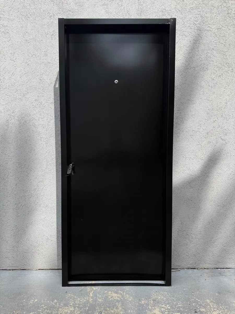 Puerta Lisa negra de 80 cm doble hoja inyectada